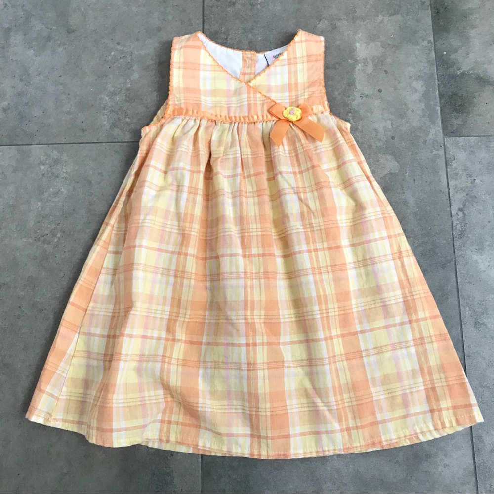 Youngland girls 3T orange plaid dress!